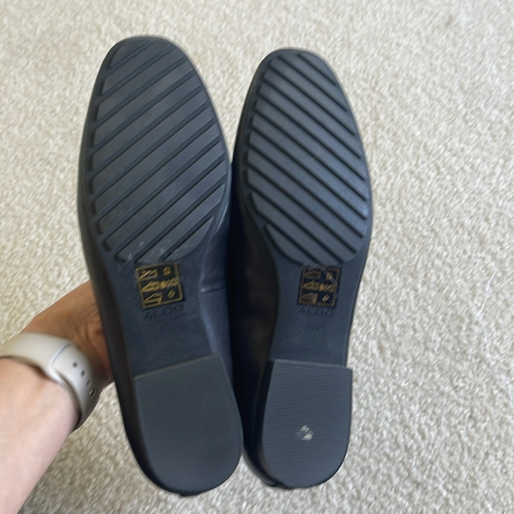 Aldo Black Leather Loafers - Picture 6 of 7